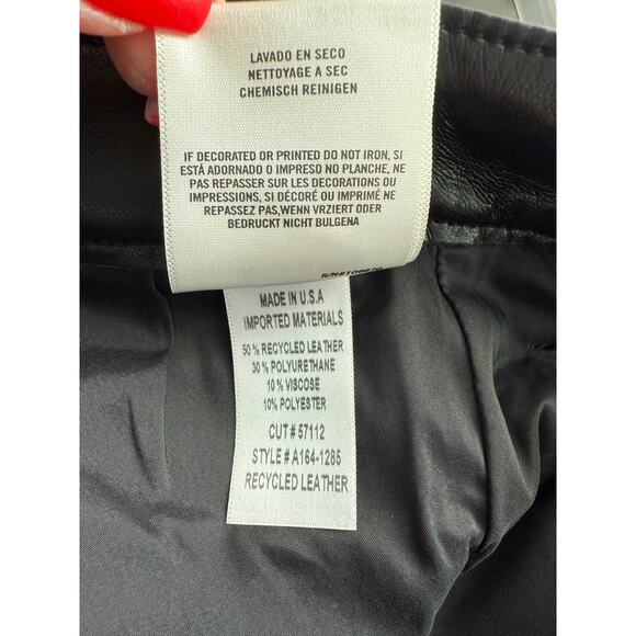 AGOLDE Recycled‎ Leather Fitted 90's Trouser Pants Detox Black Size 27 - Picture 14 of 14